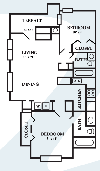 B1 Floor Plan at The Robinson on Melrose, Austin
